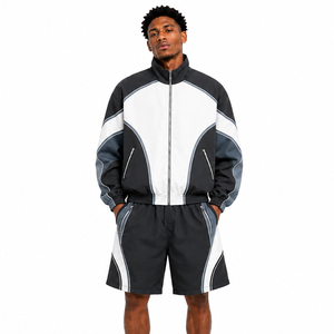 Conjunto de <span class=keywords><strong>chándal</strong></span> de dos piezas DCY: Chaqueta cortavientos y pantalón corto para <span class=keywords><strong>hombre</strong></span>, chaqueta de carreras, chaqueta de exterior, pantalón de <span class=keywords><strong>chándal</strong></span> OEM - Product Image 3