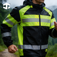 Veste de travail imperméable à capuche en polyester haute visibilité JIADE, veste de pluie, vêtements de travail d'extérieur