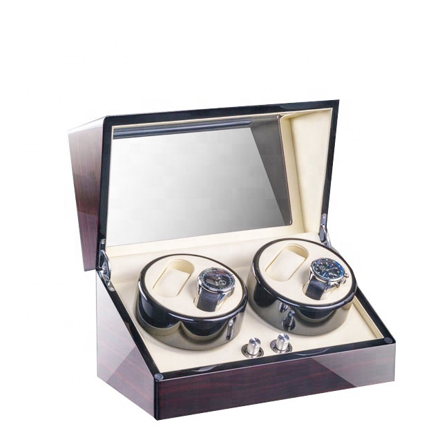 10 Slots Watch Winder Stock Ebony Wood Finish
