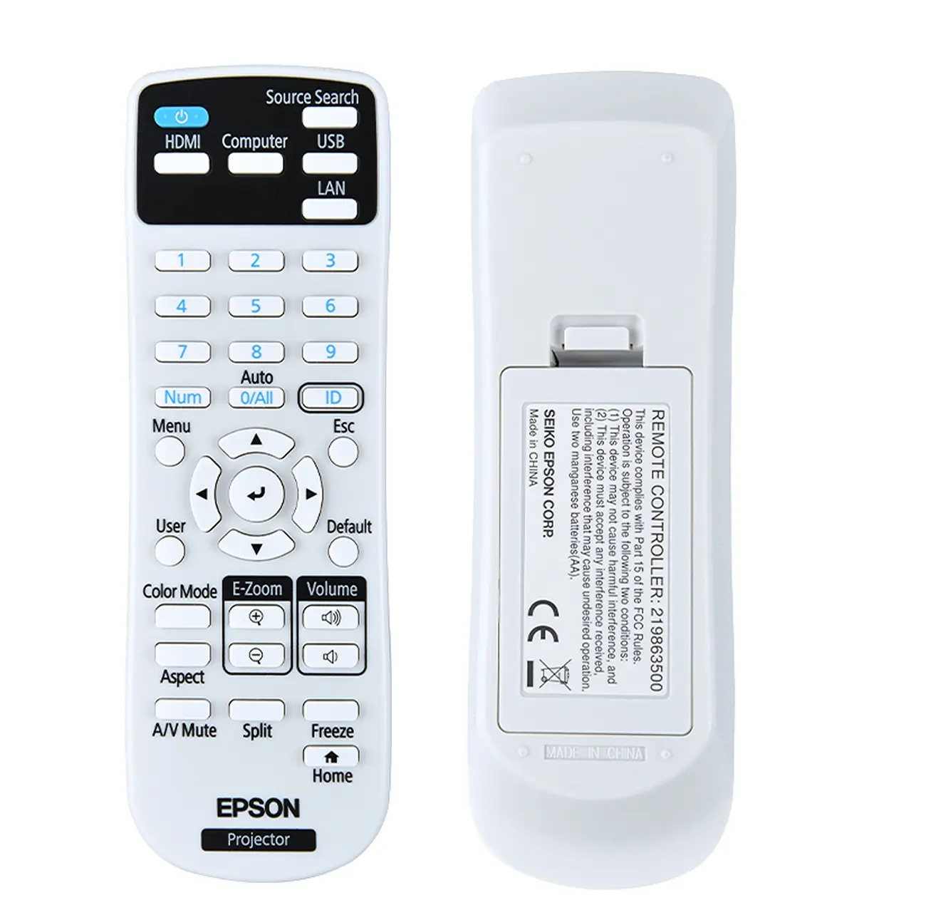 Suitable for EPSON Projector Remote Control 219863500 CB-E10 CB-E01 W06 52 X06E with ID Function /972/X49/X06/W52 FH06