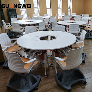 Juego de Escritorio y Silla de Plástico Moderno GUANGWEI <span class=keywords><strong>para</strong></span> Estudiantes, <span class=keywords><strong>para</strong></span> Uso en el Aula Escolar y en la Oficina en Casa - Product Image 3