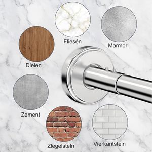 CF personnalisé réglable 24 crochets moderne en acier inoxydable incurvé rideaux de douche <span class=keywords><strong>tringle</strong></span> en forme de U deux méthodes d'installation pour salle de bain - Product Image 5