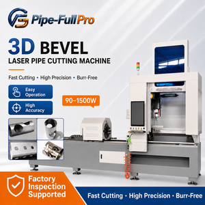 Máquina de corte de tubos con láser CNC 3D de 90-1500W, equipo de láser de fibra para biselado y corte de extremos de tubos metálicos - Product Image 1