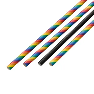 Biodegradable Drinking Straws Paper Customized Colors And Pattern Stripe Paper Drinking Straws Paper