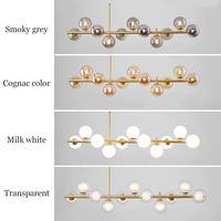 BGST luxe boule de verre lustre bulle cuisine île pendentif lumière ronde décor suspension lampe pas cher nordique moderne or lampe
