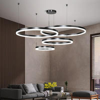 Lustre LED suspendu moderne et simple pour hôtel, maison, salon, décoration de plafond haut