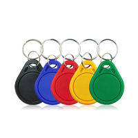 Porte-clés RFID étanche en cuir époxy avec puce ABS 13,56 MHz 125 KHz pour contrôle d'accès