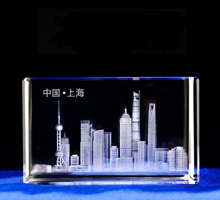 Cubo de cristal grabado láser 3D personalizado, Torre Eiffel de cristal para regalos de cumpleaños, decoraciones