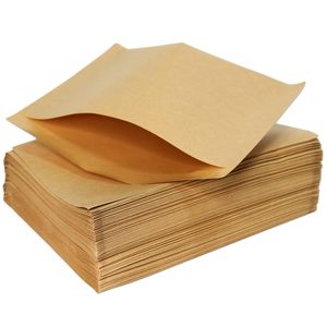 100 Gói Túi phẳng, giấy sáp cấp thực phẩm túi giấy màu nâu, Túi giấy không thấm mỡ cho bánh quy, xử lý, đồ ăn nhẹ, bánh mì - Product Image 1