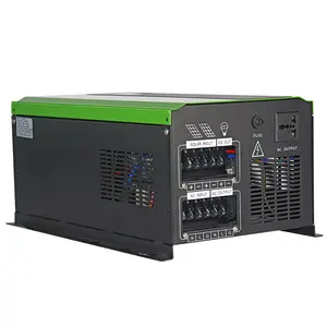 Kapalı ızgara 10kw Dc 48volt Ac120v 240v bölünmüş faz 12kw 12000w Ups saf sinüs dalga invertör mppt hibrid güneş inverteri