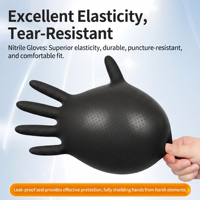 Gants en nitrile double face texturés diamant, résistants, antidérapants, anti-perforation, haute élasticité, jetables ST-DJ026