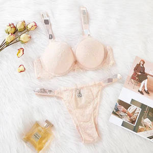 Conjunto de Lencería Sexy con Bordado Floral para Mujer, Sujetador con Volantes Estilo <span class=keywords><strong>Victoria</strong></span>'s <span class=keywords><strong>Secret</strong></span>, Ropa Interior de Encaje, Liguero, Ropa Íntima - Product Image 3