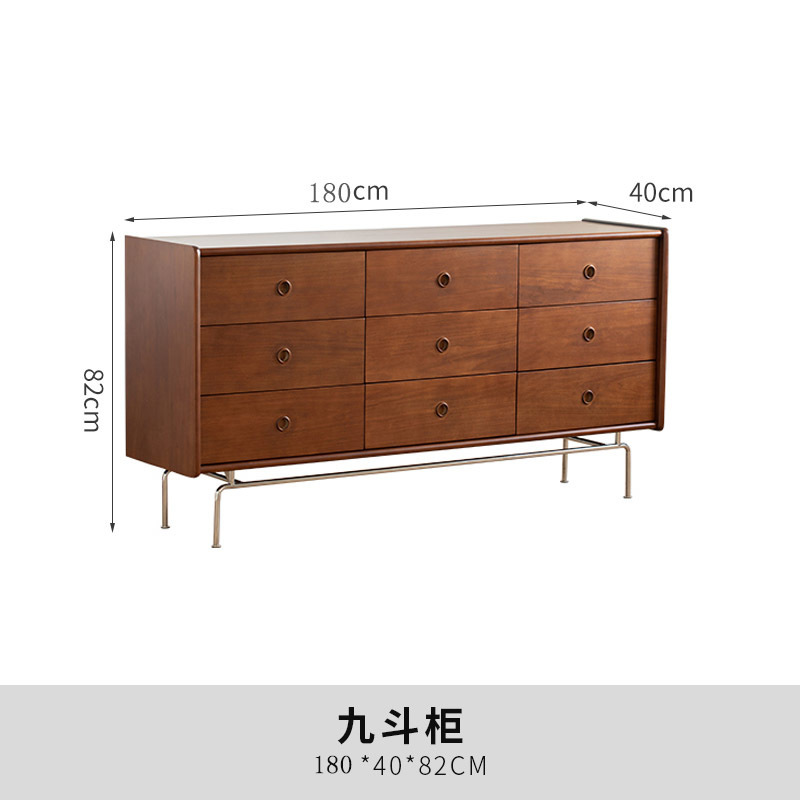 ยาว 180 ซม. x กว้าง 40 ซม. x สูง 82 ซม. ตู้เก้าลิ้นชัก
