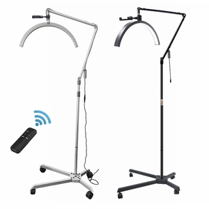 <span class=keywords><strong>Lámpara</strong></span> de <span class=keywords><strong>Pie</strong></span> Arqueada para Extensión de Pestañas, con Ruedas, LED de Atenuación de 3000-6000K, <span class=keywords><strong>Lámpara</strong></span> de <span class=keywords><strong>Pie</strong></span> de Media Luna, Alto CRI>90, 2800LM, para <span class=keywords><strong>Salón</strong></span> de Belleza - Product Image 4