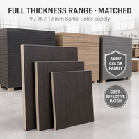 Panneau MDF mélaminé 9 mm, résistant à l'humidité, sans formaldéhyde E0, panneau de fibres de première qualité, moyen et fin, pour fond de tiroir et dos de meuble