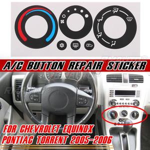 Autocollant de réparation pour bouton de commande de climatisation de voiture, pour Chevrolet Equinox Pontiac Torrent 2005-2006, autocollants de voiture - Product Image 1