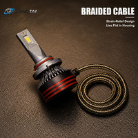 Nouveaux phares de voiture LED M8 Pro 65W 12V 180000LM 6000K H1 H7 H4 H11 9005 9006 Faisceau blanc brillant refroidi par ventilateur