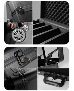 Étui à cartes roulant QB-090 à 5 compartiments, 57 cm, ABS durable, protection pour 200 cartes PSA - Product Image 3