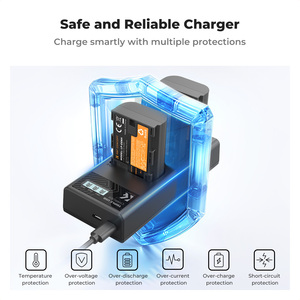 <span class=keywords><strong>Chargeur</strong></span> de batterie LCD à 3 emplacements K&F Concept LP-E6NH pour appareils photo EOS R5/R6/R7/5D/6D/7D Mark II avec entrée 11-18V - Product Image 5