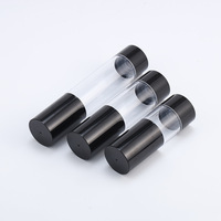 Emballage cosmétique noir vide de luxe de 15ml 30ml 50ml 80ml 100ml 120ml bouteilles de pompe de pulvérisation sans air en plastique pour les soins de la peau de voyage