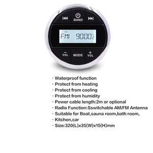 จำหน่ายตรงจากโรงงาน เครื่องเล่นเสียงสเตอริโอทางทะเล MP3 รุ่น H-836 + ลำโพงกันน้ำขนาด 6.5 นิ้ว 2 คู่ รุ่น H-065 สำหรับเรือยอชท์ เรือ และรถเอทีวี - Product Image 4