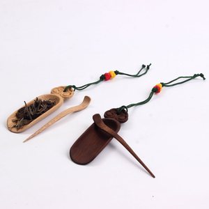 ที่ตักชาขนาดเล็กทำจากไม้ไผ่เผาแบบแกะสลักด้วยมือ มีบริการดรอปชิป - Product Image 4