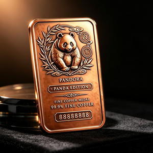 Barra de cobre de 1 kg para recuerdo, edición Panda - Product Image 2