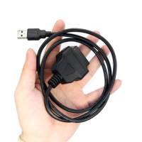Cable de Alimentación USB a OBD2 de 16 Pines, 1M, Adaptador OBDII J1962 para Rastreador GPS de Auto, Cámara para Tablero, Laptop, Cable de Extensión de Diagnóstico
