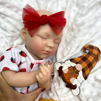 20 Zoll Bemalte Neugeborenen-Puppe, Badbare Silikon-Reborn-Puppe, Realistische Babypuppe, Handgefertigte Kunstpuppe, Fabriklieferung