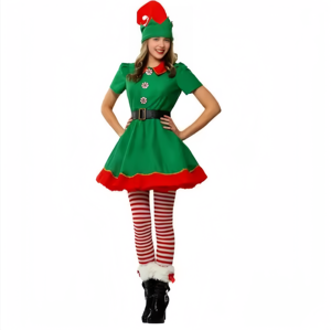 <span class=keywords><strong>Disfraz</strong></span> Divertido Verde para Niños y Niñas, Hombres y Mujeres, para Fiestas Familiares y Festivales Navideños - Product Image 5