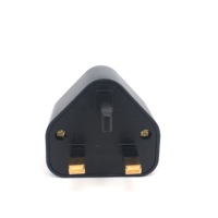 Adaptateur de prise EU/US vers UK avec fusible intégré 5A pour rasoirs, brosses à dents électriques et lampes