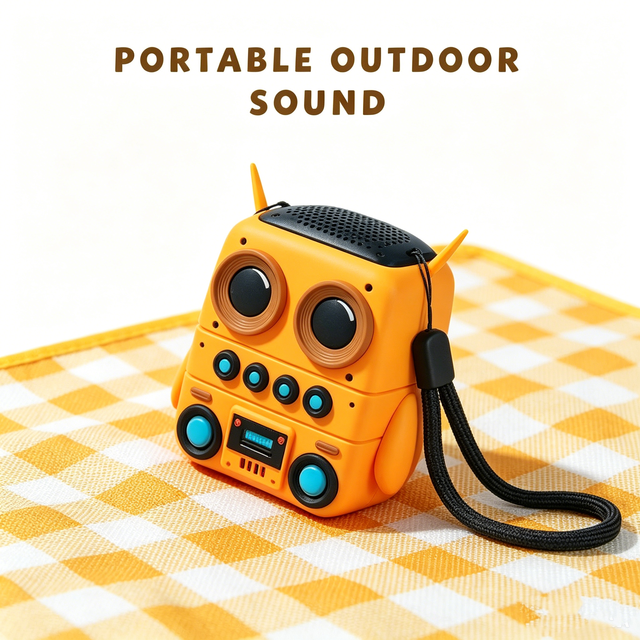 IPX Waterproof Mini Wireless Speaker, Cute Owl Design, Portable Audio for Outdoor & Gifting