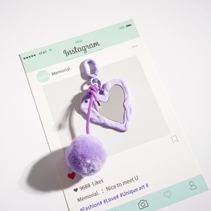 Chaîne de <span class=keywords><strong>porte</strong></span>-clés perlée avec <span class=keywords><strong>pompon</strong></span> imprimé léopard rétro tendance pour sacs - Product Image 4