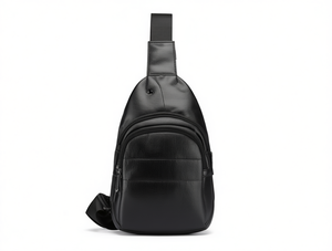 Borsa da petto da uomo in microfibra, pelle sintetica, chiusura con cerniera, unisex, per tutte le stagioni - Product Image 1