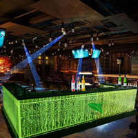 Meubles de bar lumineux à LED pour hôtels, restaurants et clubs, fontaine dansante murale, table de service, comptoir de réception
