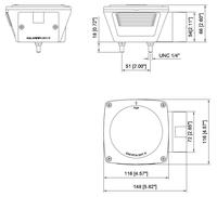 Feu arrière combiné LED carré, plus de 80 pouces, feu arrière de remorque de camion, conforme à la norme FMVSS108/SAE/DOT
