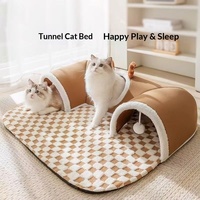 Coussin pour animaux de compagnie en corde de coton, tunnel pliable en velours de coton toutes saisons pour chats et chiens, vente en gros d'usine