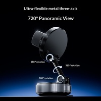 Support de téléphone pour voiture avec ventouse magnétique rotative à 360 degrés pour navigation automobile et fixation sur tableau de bord