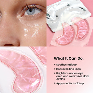 Masque pour les yeux à marque privée, patchs hydratants en or rose pour éliminer les cernes et les rides, coussinets de gel pour les yeux - Product Image 4