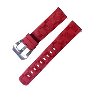 Jettda Christmas Royal Blue Plaid <strong>PAM</strong> 20mm 22mm Watch Band Quick Release Spring Bar Pre-V <strong>Buckle</strong> Fkm Rubber Watch Strap - Product Image 6