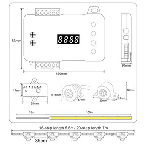 Luce per <span class=keywords><strong>Scale</strong></span> con Sensore di Movimento PIR e Striscia LED COB, Telecomando, Lampada per Gradini Interni, Kit Illuminazione Intelligente per <span class=keywords><strong>Scale</strong></span> con Cavo Principale - Product Image 6