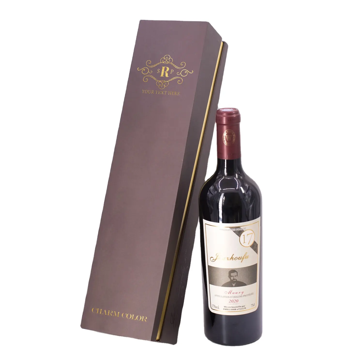 Lüks hediye seti şarap şişesi camı ambalaj kutusu taşınabilir deri şarap hediye kutuları ile akın EVA köpük ek