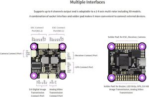 Radiolink F722 ชุดควบคุมการบินสำหรับแข่ง 4in1 55A ESC Stack รองรับ Betaflight INAV Flying Tower สำหรับโดรนแข่ง FPV - Product Image 5