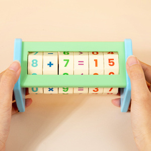 Juguetes de matemáticas Montessori preescolar <span class=keywords><strong>Abacus</strong></span> Homeschool suministros de aprendizaje bloques de conteo de números de madera para niños - Product Image 4