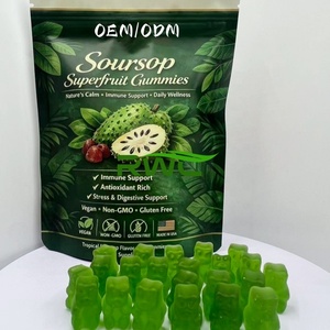 Caramelle Gommose Extra Forte al Graviola (Soursop) con Estratto di Foglie, Zinco e Vitamina <span class=keywords><strong>C</strong></span> – Supporto Immunitario e Digestivo, Senza Glutine - Product Image 2