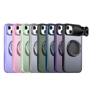 Chất lượng đáng tin cậy 360 xoay vòng chủ xe núi trường hợp điện thoại với Slide máy ảnh bìa cho <span class=keywords><strong>Iphone</strong></span> 15 cộng với trường hợp từ - Product Image 2