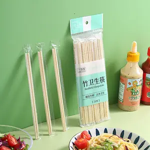 Быстрая доставка, Компостируемые одноразовые круглые бамбуковые палочки для еды с Опп-упаковкой оптом