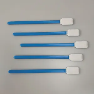 Swabs Blue Cleanroom Polyester Swab Lint Free 5 Inch Flat Dacron Head