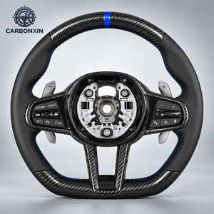 Volant sport personnalisé pour A90 Supra Mk5 pour 330i/540i/G20/G80/M3/X5/G05/G42/G01/X3/M2/G87/G26 - 3 branches en fibre de carbone - Product Image 1
