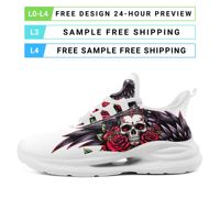 Autocollant de transfert de logo personnalisé, baskets Skull Court, respirantes, en mesh, avec amorti, chaussures de course OEM/ODM pour hommes et femmes